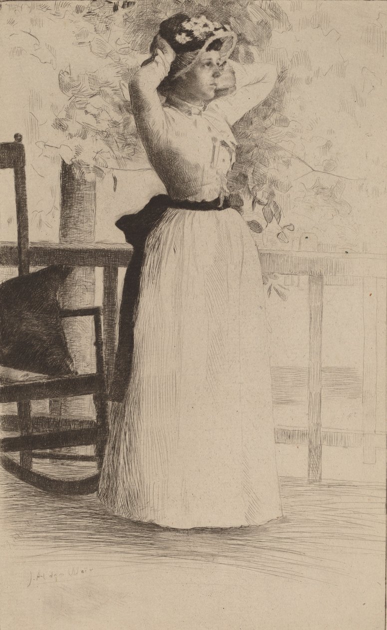 Neiti Hoen muotokuva, 1889. tekijältä Julian Alden Weir