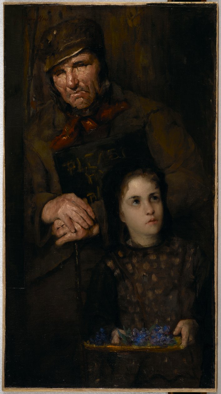 Kukkamyyjä, n.1879 tekijältä Julian Alden Weir