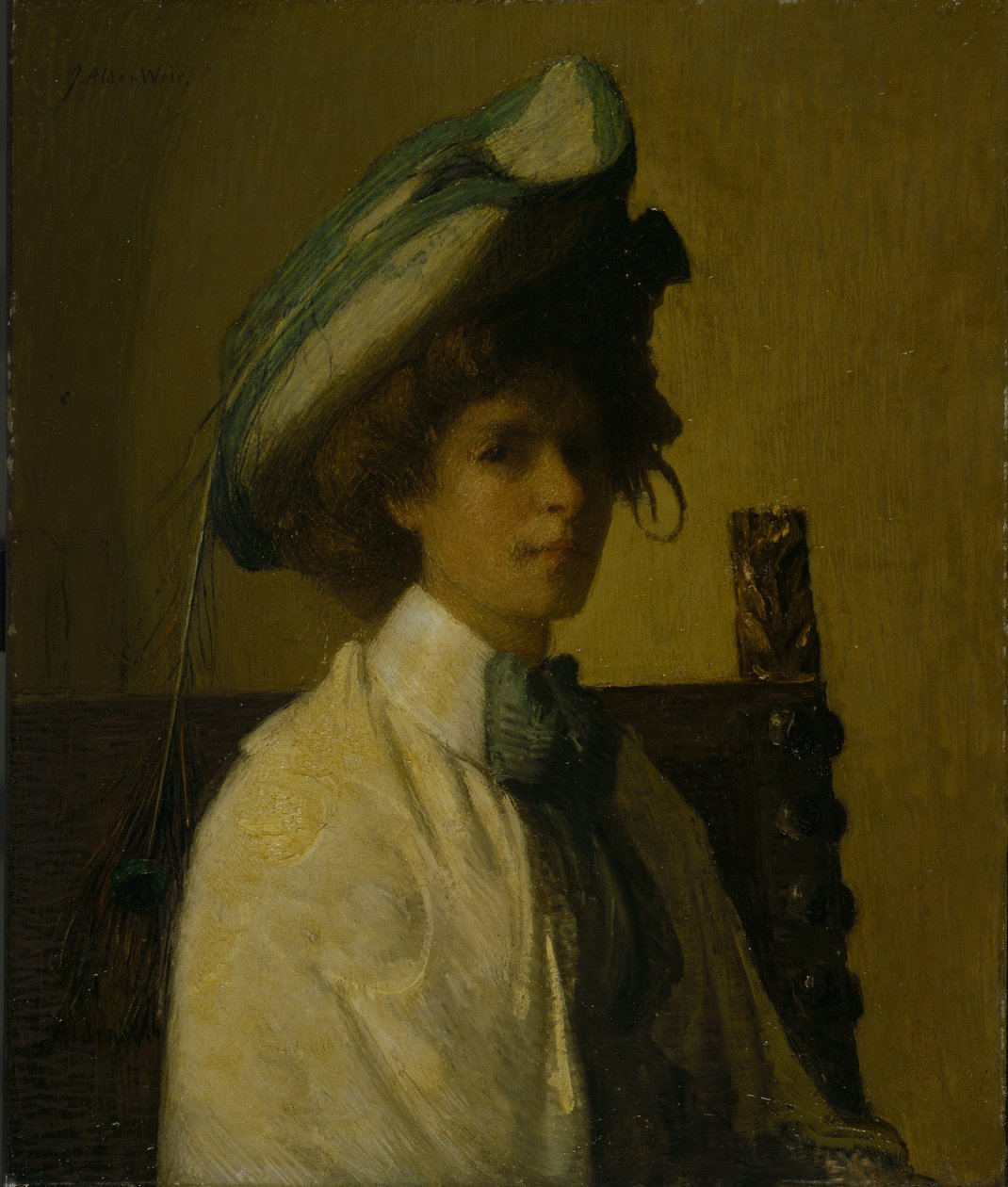 Riikinkukon sulka, n. 1907-1908 tekijältä Julian Alden Weir