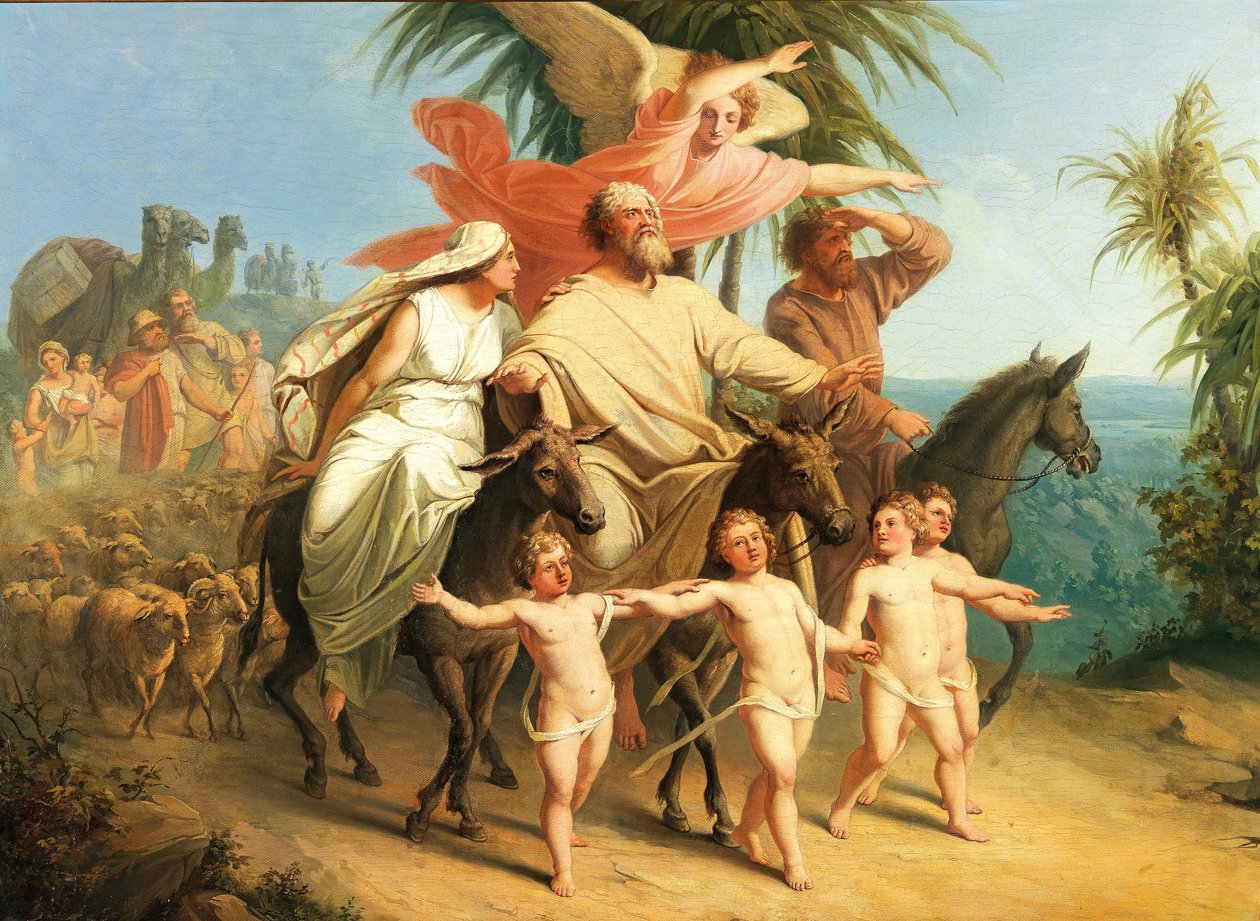 Abraham erblickt das ihm verheißene Land tekijältä Julius Schnorr von Carolsfeld
