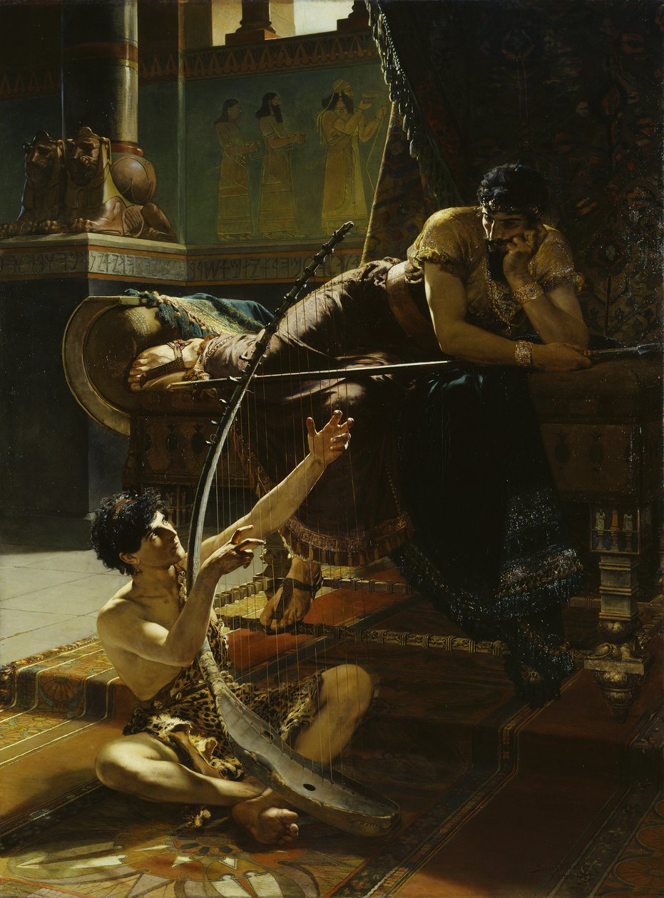 David ja Saul, 1885 tekijältä Julius Kronberg