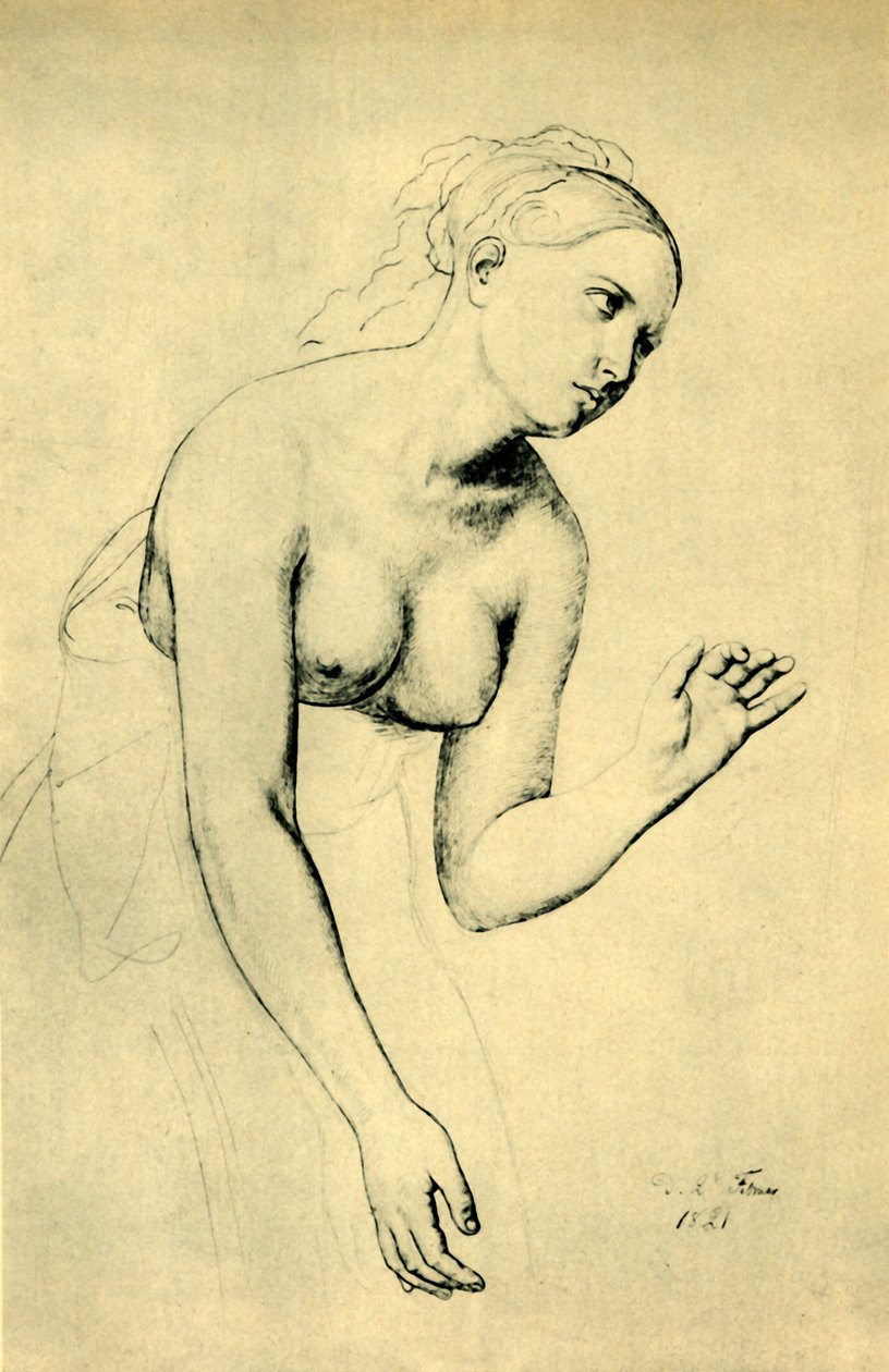 Puolialaston nainen, 1821, 1943. tekijältä Julius Schnorr von Carolsfeld