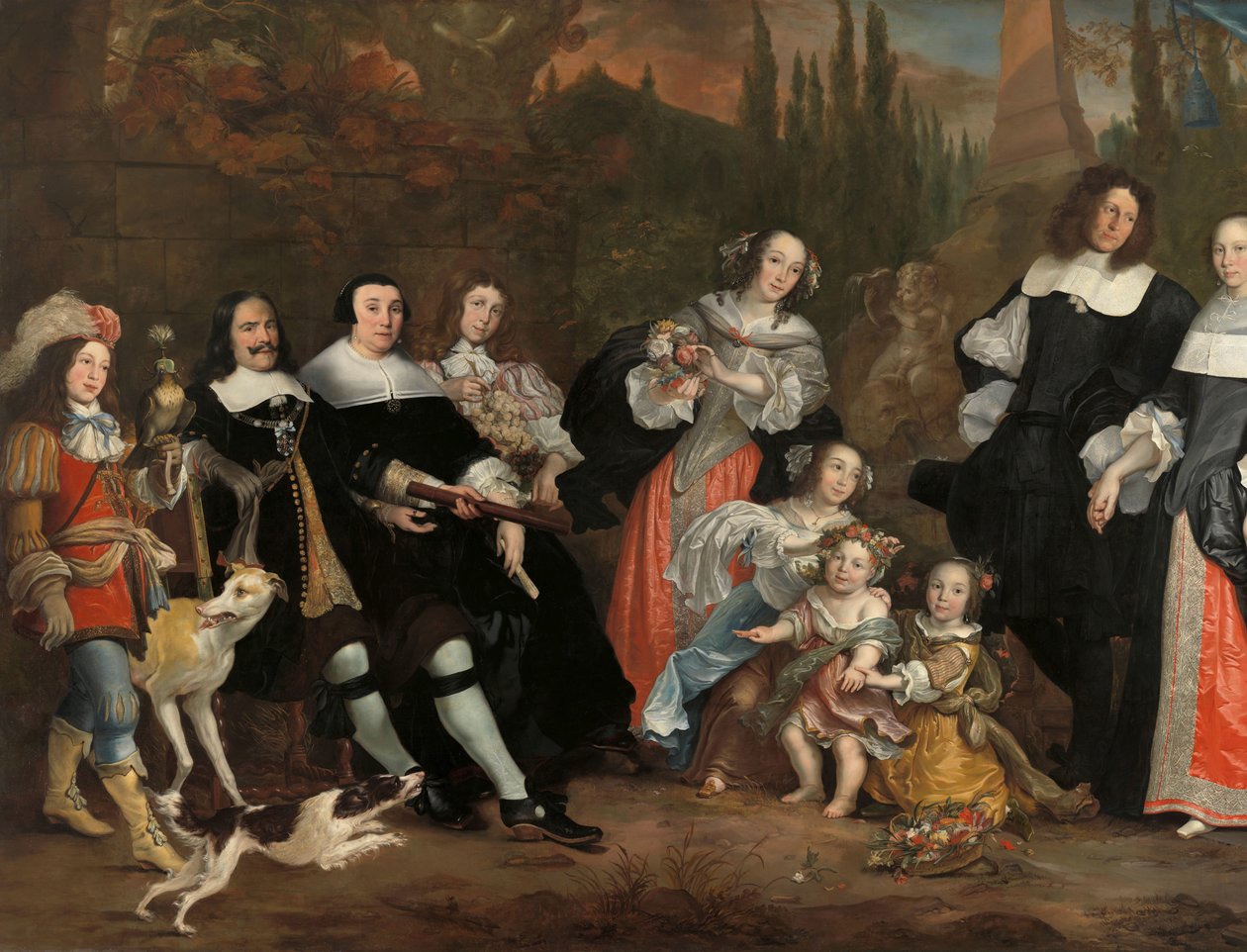 Michiel de Ruyter ja hänen perheensä tekijältä Juriaen Jacobsz.