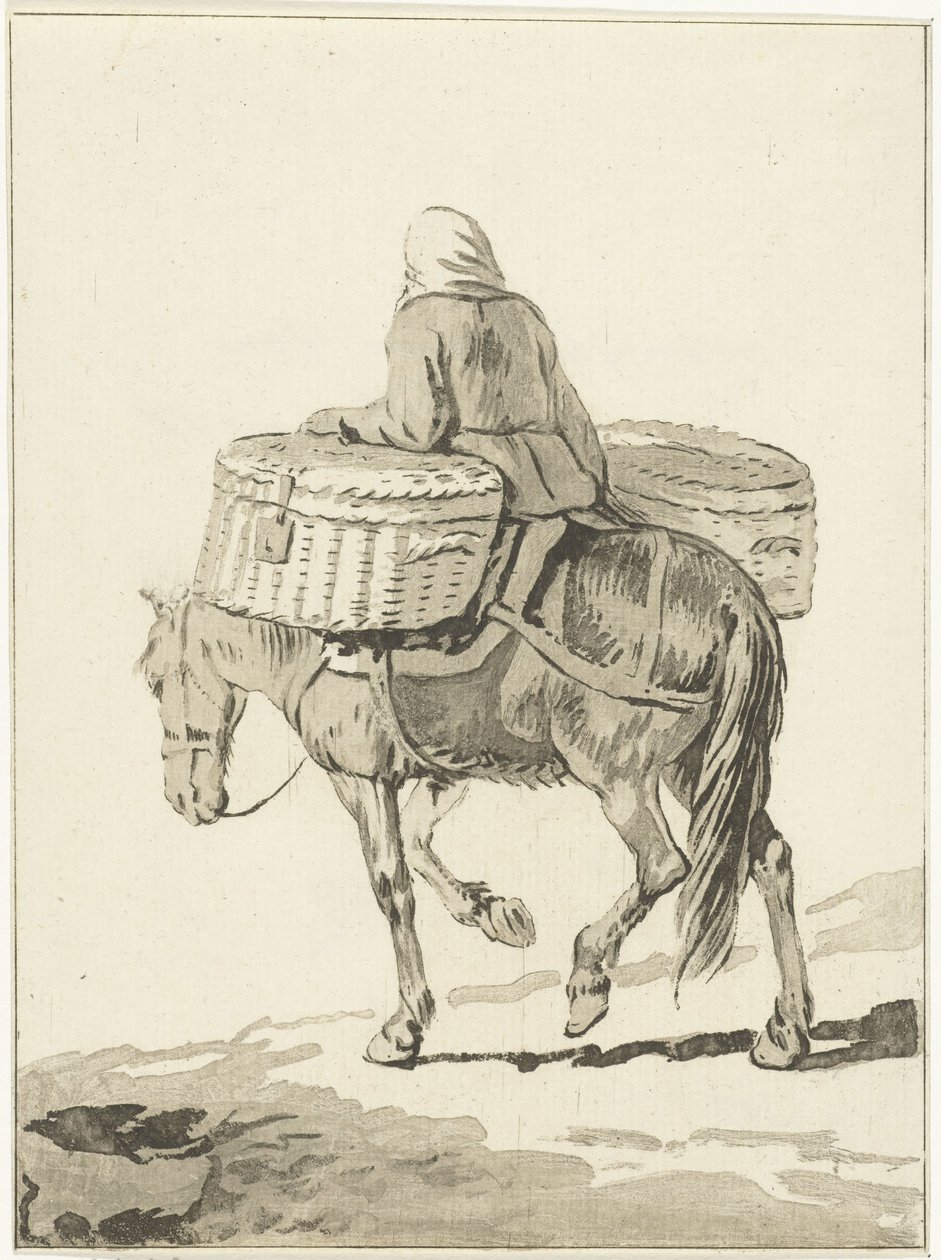 Nainen hevosen selässä tekijältä Jurriaan Cootwijck (attributed to)