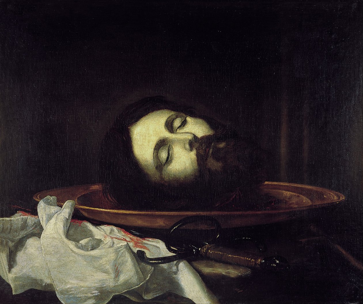 Pyhän Johannes Kastajan pää tekijältä Jusepe de Ribera