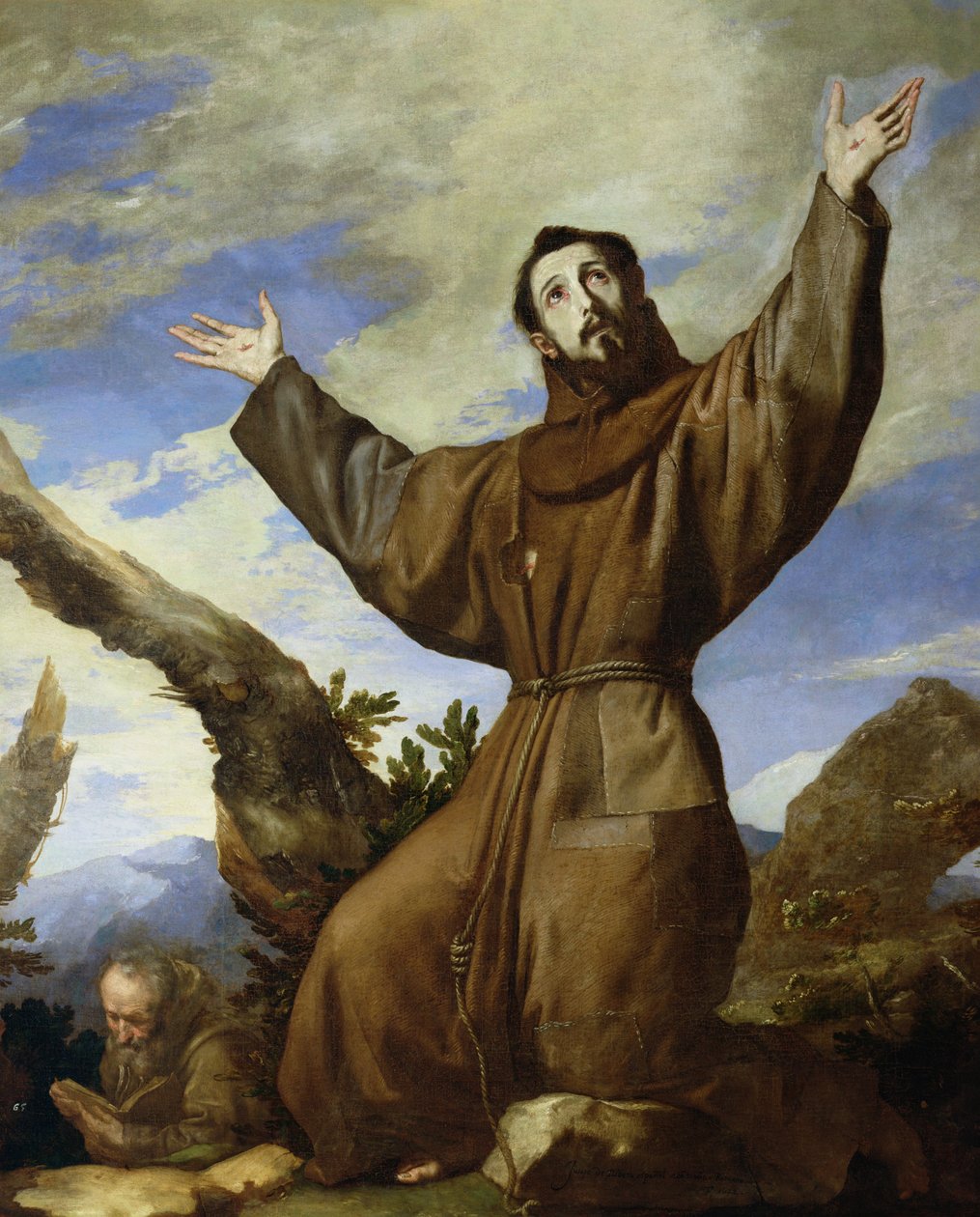Pyhä Franciscus Assisilainen (n. 1182-1220) 1642 tekijältä Jusepe de Ribera