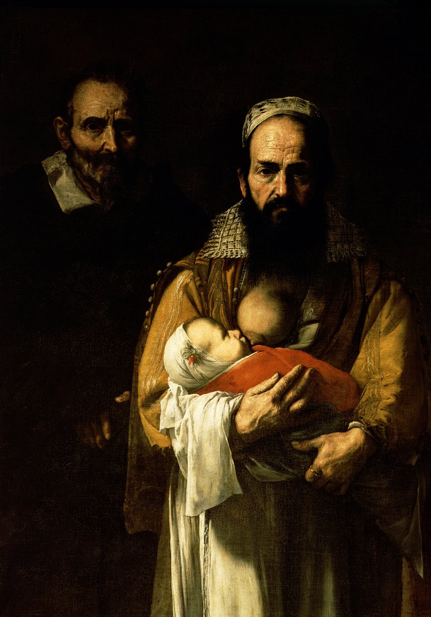 The Bearded Woman imetys, 1631 (yksityiskohta numerosta 84020) tekijältä Jusepe de Ribera