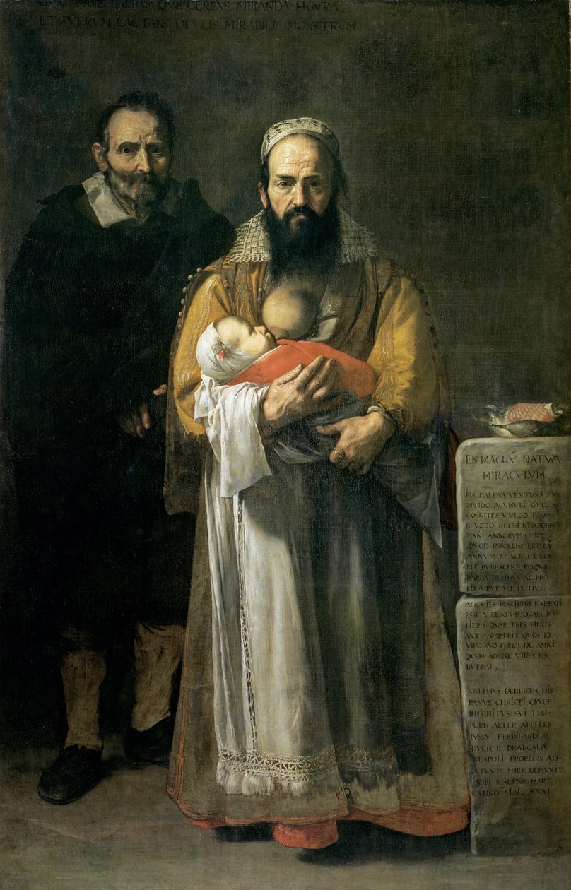 Parrakas nainen imettää, 1631 tekijältä Jusepe de Ribera