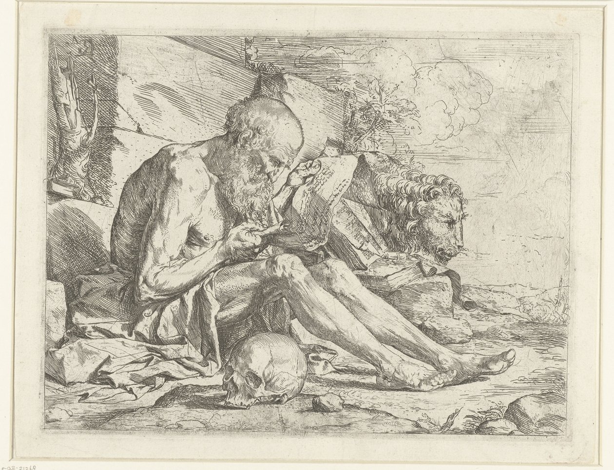 Pyhä Hieronymus lukemassa tekijältä Jusepe de Ribera