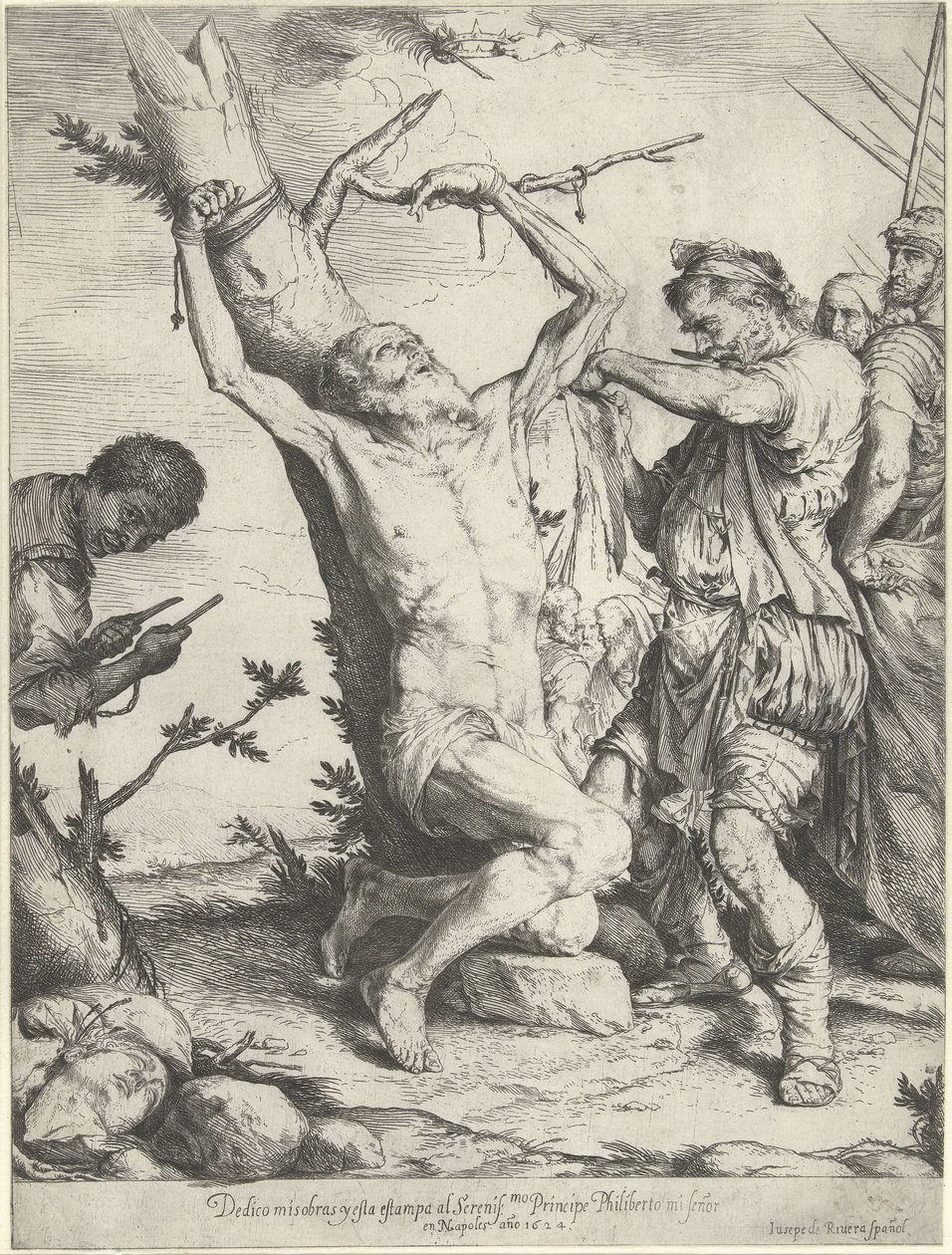 Pyhän Bartolomeuksen marttyyrikuolema tekijältä Jusepe de Ribera
