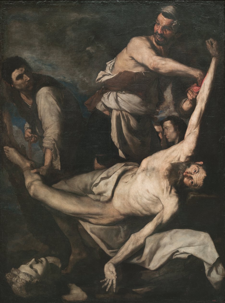 Pyhän Bartolomeuksen marttyyrikuolema tekijältä Jusepe de Ribera