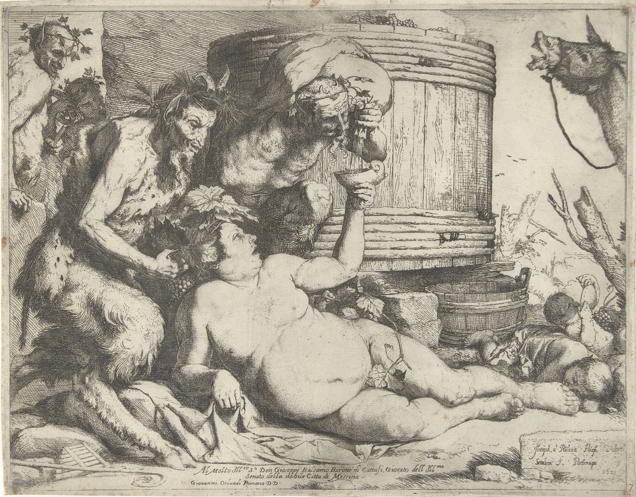 Silenus viinitynnyrissä tekijältä Jusepe de Ribera
