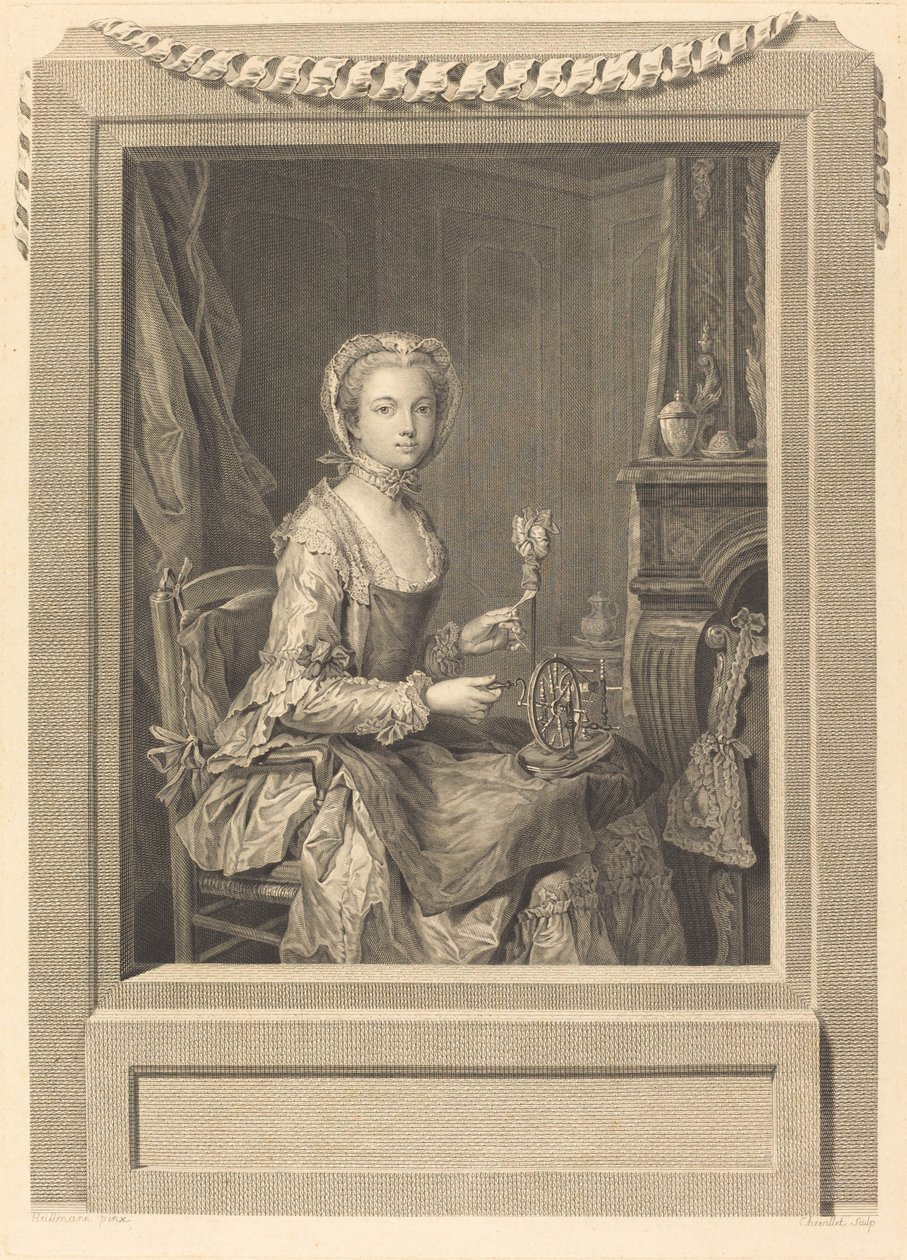 Miss Hänen sisarensa tekijältä Juste Chevillet after Jean Gaspard Heilmann