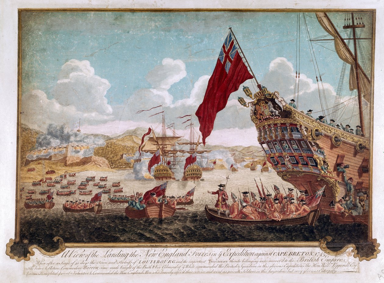 Louisbourgin valloitus, 1745 tekijältä Justin Stevens
