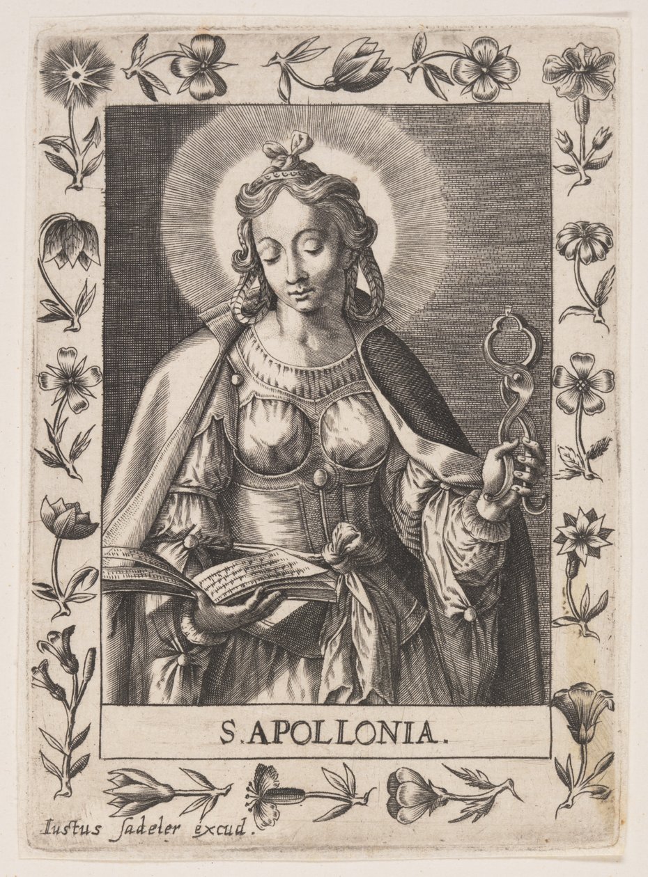 Pyhä Apollonia tekijältä Justus Sadeler