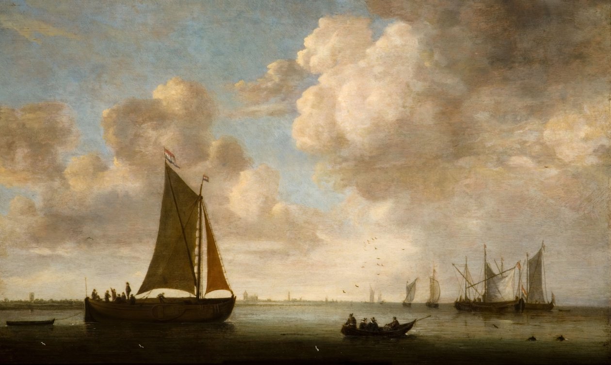 Kaukainen näkymä Hollannin rannikolle, 1660. tekijältä Justus Verwer