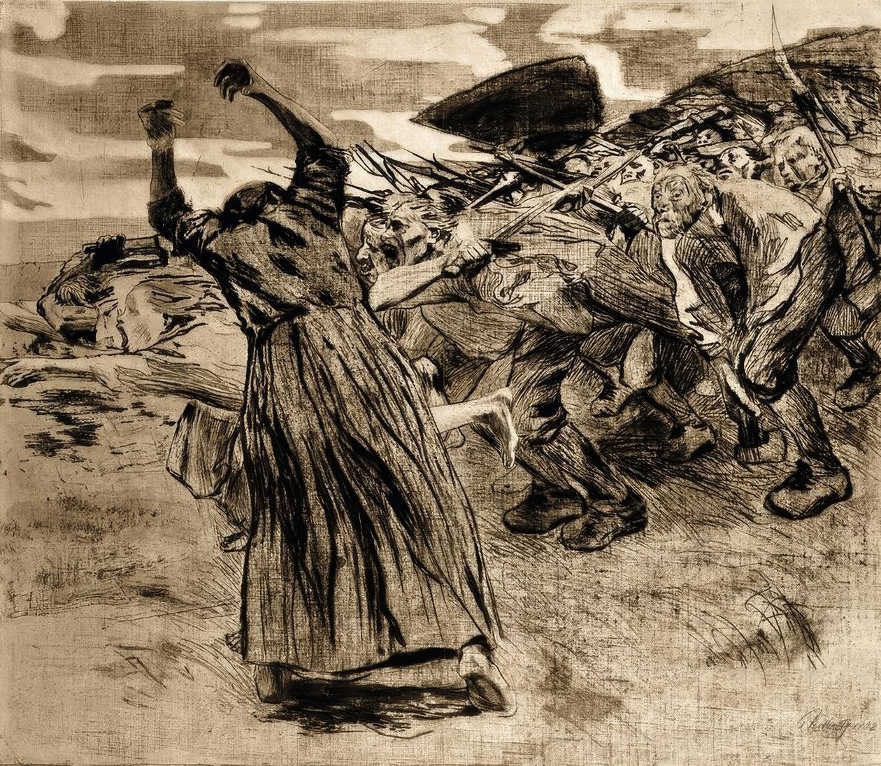 Losbruch tekijältä Käthe Kollwitz