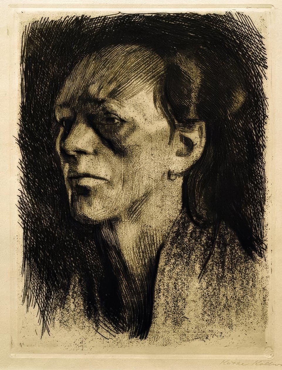 Arbeiterfrau (mit dem Ohrring) tekijältä Käthe Kollwitz