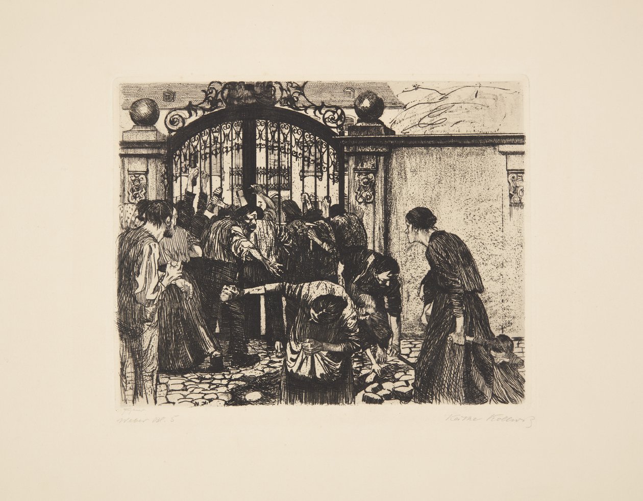 Kutojien mellakka - myrsky tekijältä Käthe Kollwitz