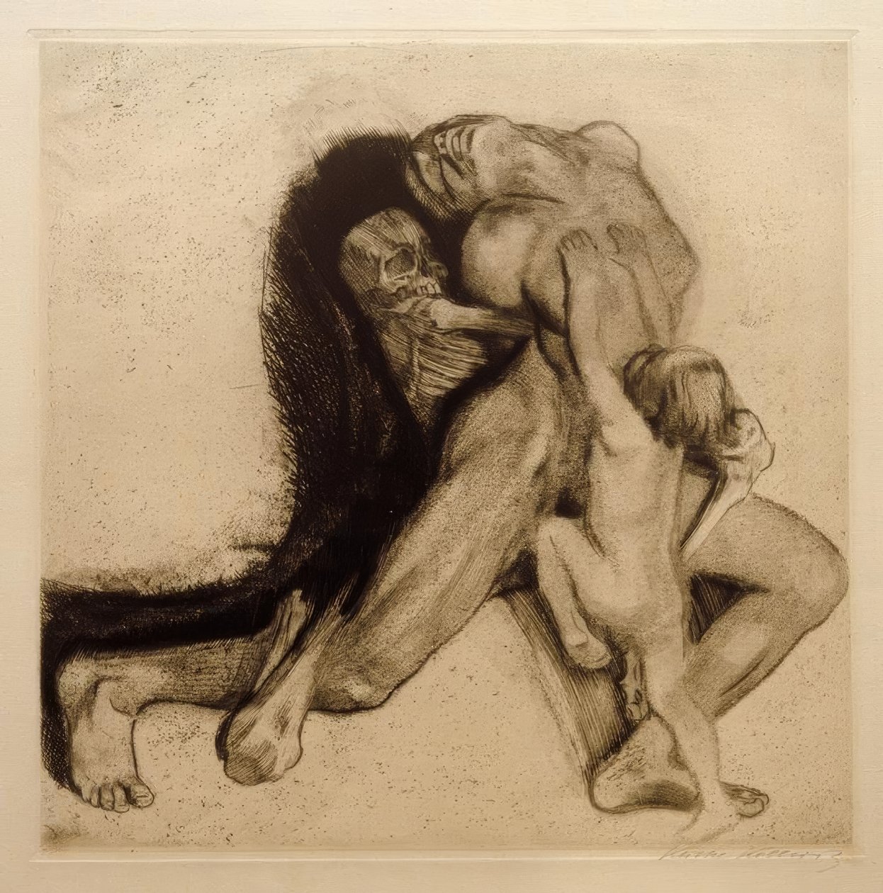 Käthe Kollwitz, kuolema ja vaimo tekijältä Käthe Kollwitz