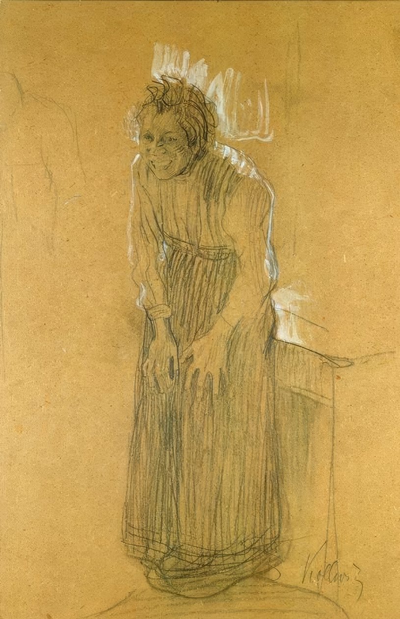 Naurava nainen tekijältä Käthe Kollwitz