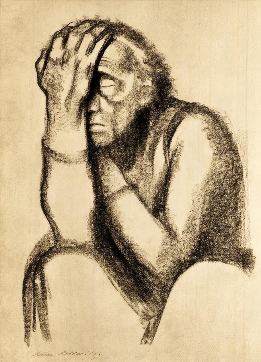 Mietteliäs nainen tekijältä Käthe Kollwitz