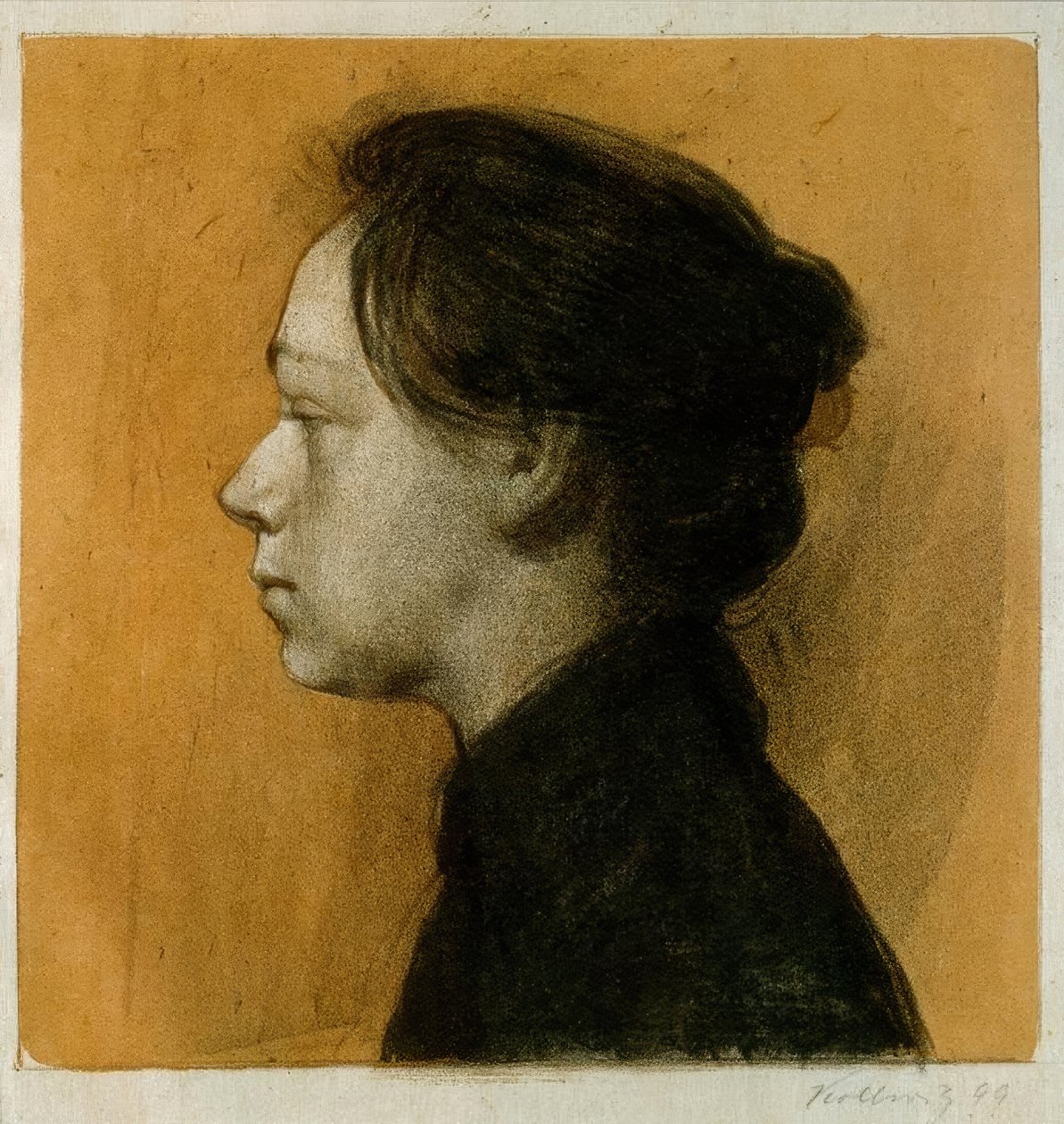 Selbstbildnis im Profil nach links II tekijältä Käthe Kollwitz