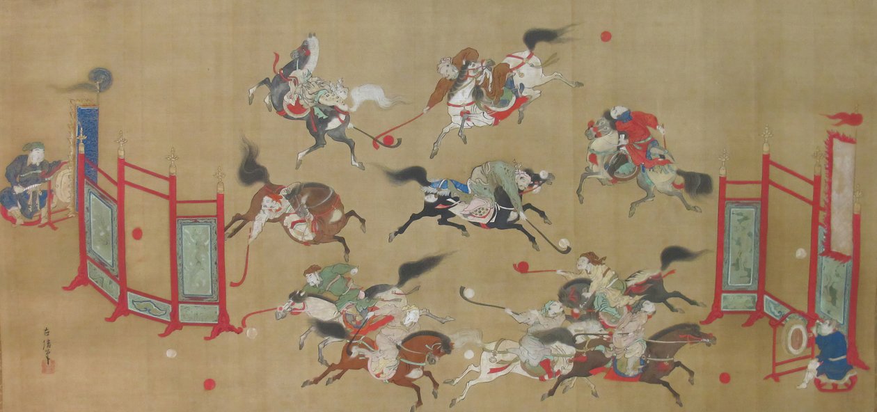 Poloa pelaavat tartaarit, 1700-luvun alku. tekijältä Kano Eisen