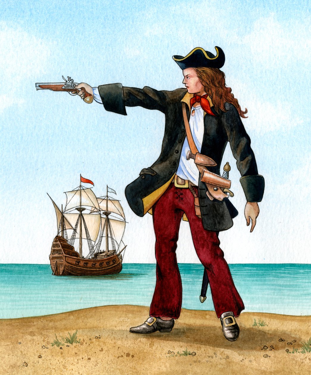 Anne Bonny, 1698, irlantilainen merirosvo. tekijältä Karen Humpage