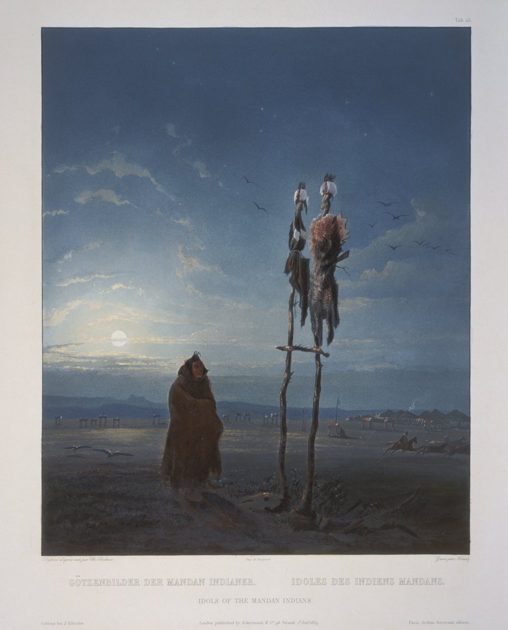 Mandan-intiaanien epäjumalat tekijältä Karl Bodmer
