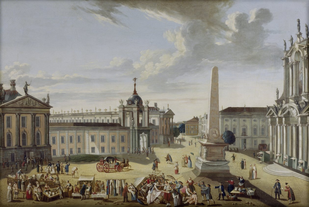 Potsdamin vanhat markkinat ja City Palace tekijältä Karl Christian Wilhelm Baron