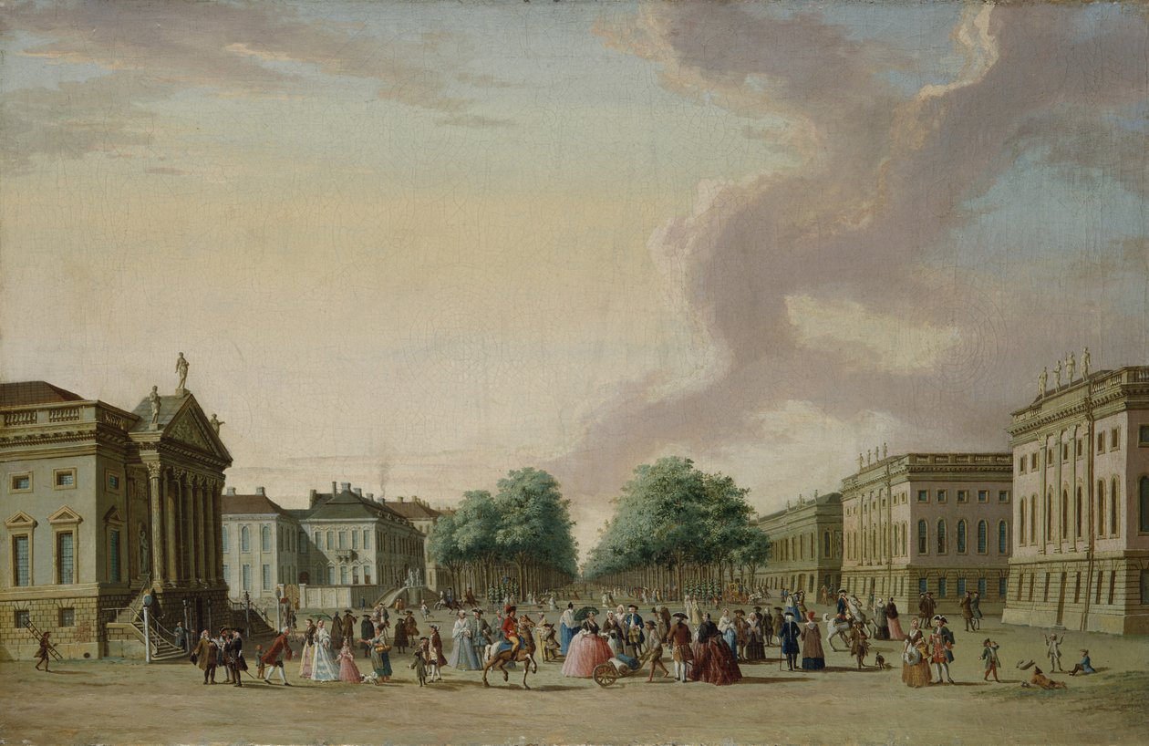Unter den Linden, Berliini, 1770 tekijältä Karl Friedrich Fechhelm