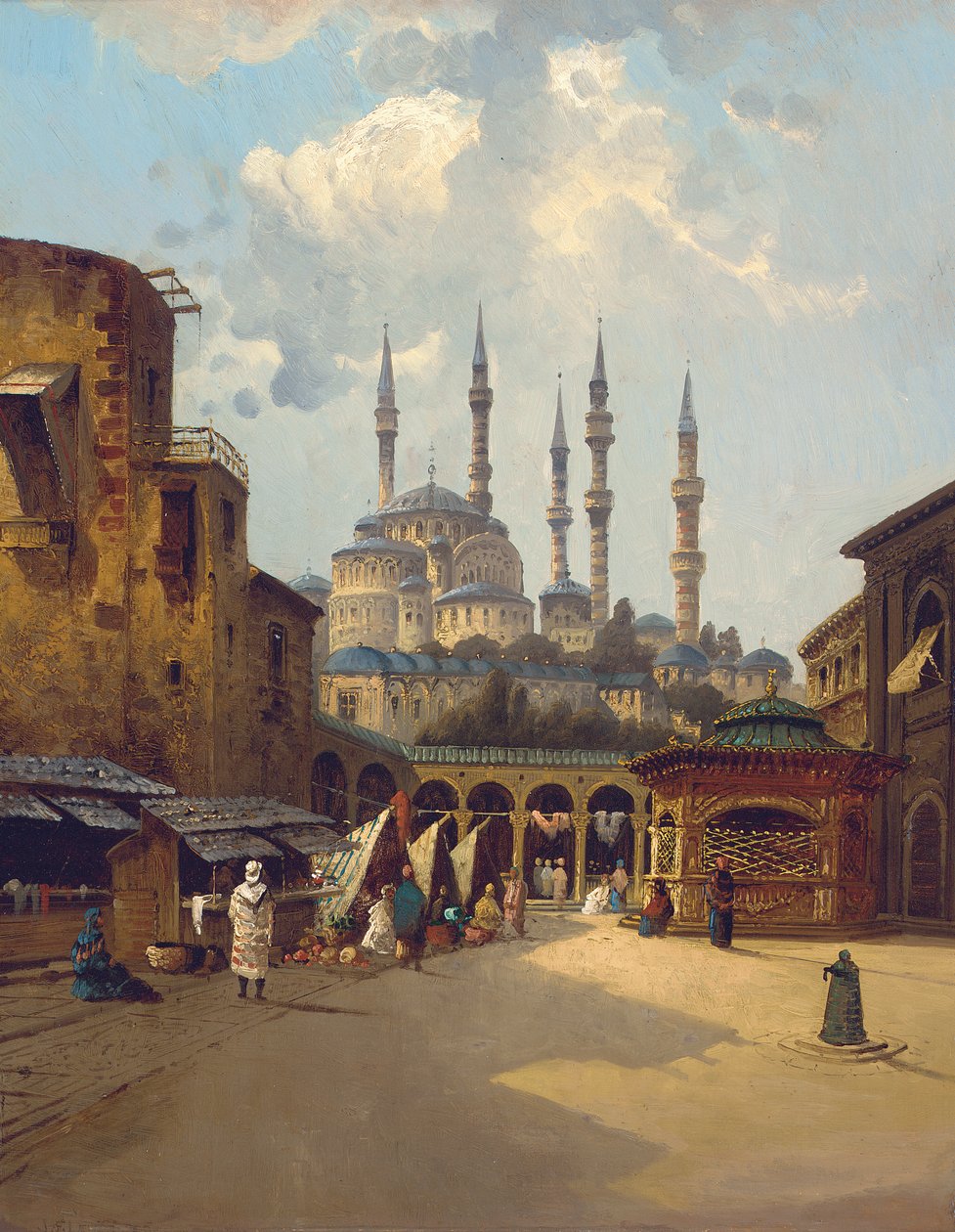 Beirut, n. 1890 (öljy paneelille) tekijältä Karl (attr. to) Kauffman