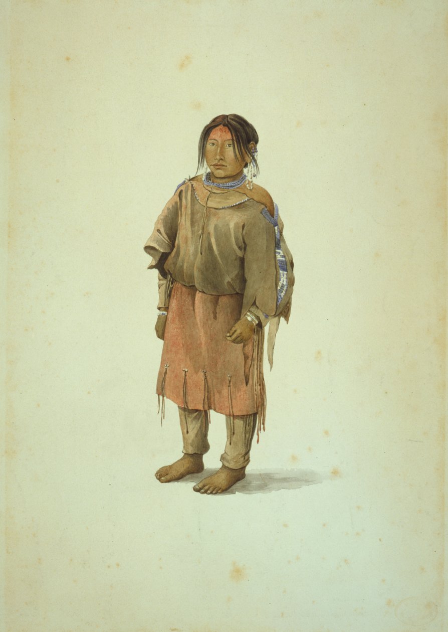 Mustajalkainen tyttö tekijältä Karl Bodmer