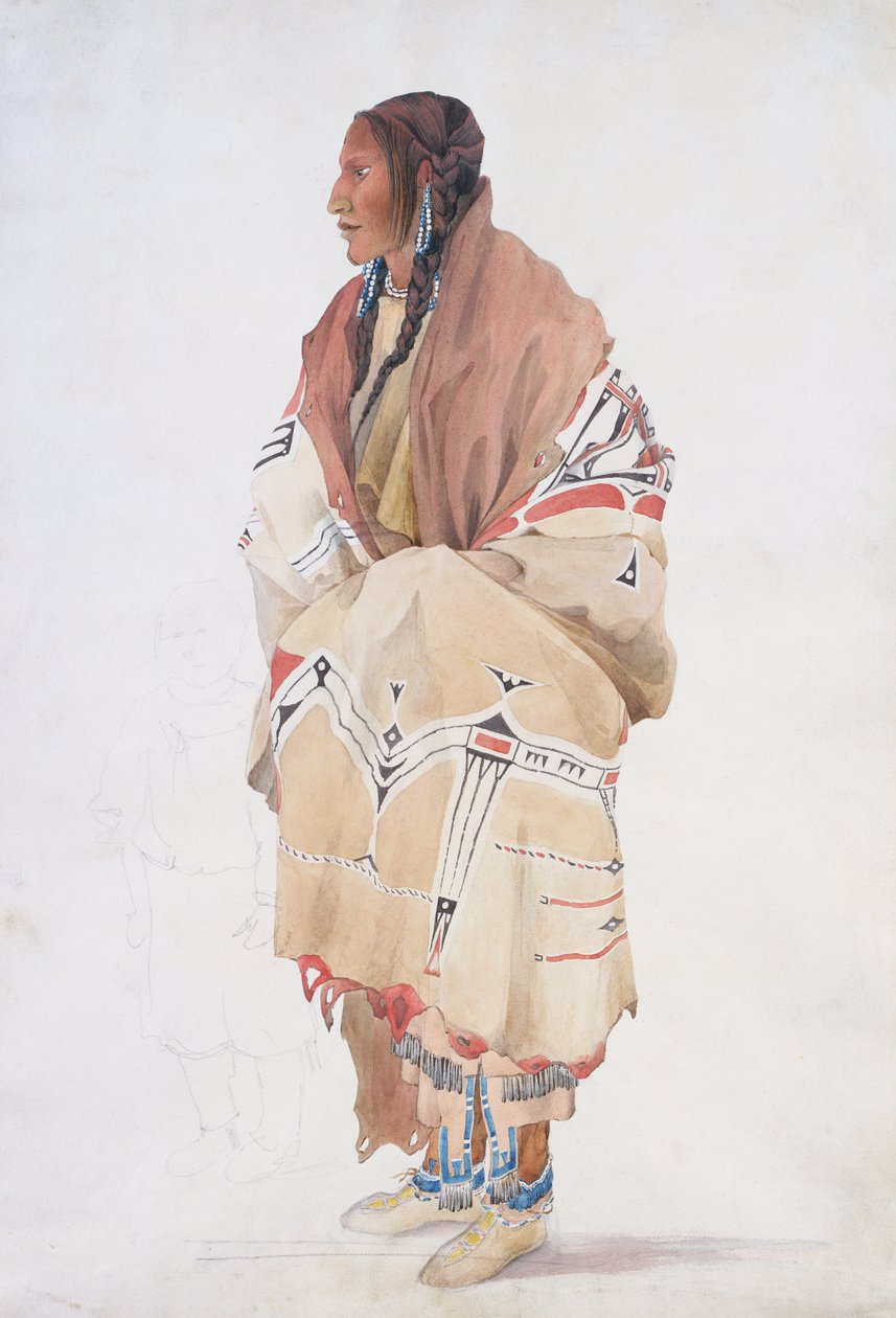 Chan-cha-wi-art-win, Teton miehelle tekijältä Karl Bodmer
