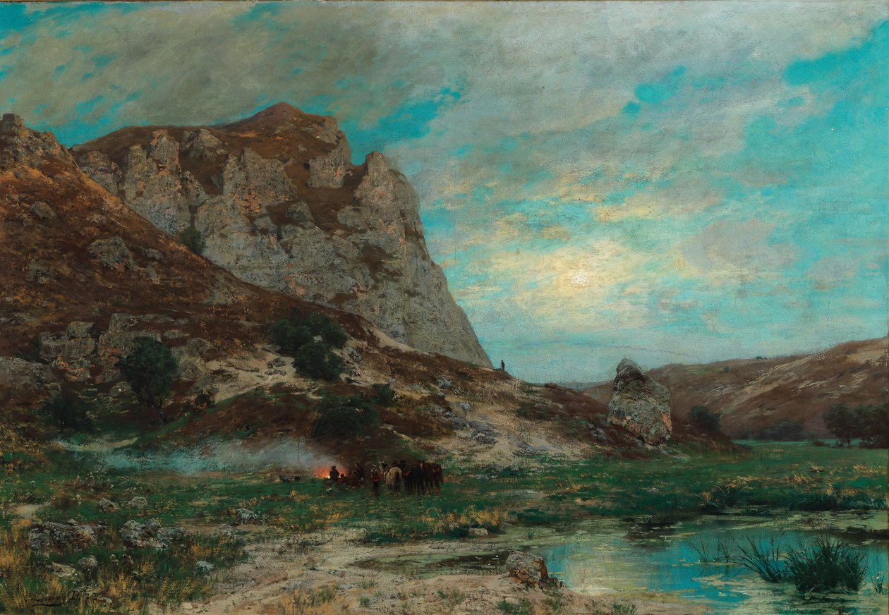  Sotilaat levossa tekijältä Carl Friedrich Lessing