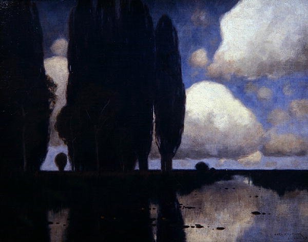 Rheinland Scene (öljy kankaalle) tekijältä Karl Kustner