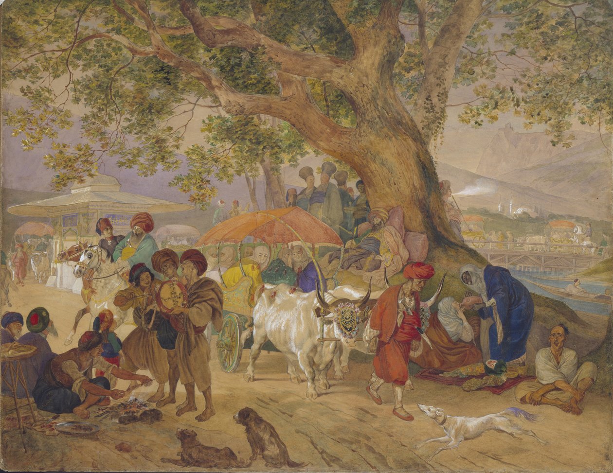 Sweet Water Springs lähellä Konstantinopolia, 1849 tekijältä Karl Pavlovich Bryullov