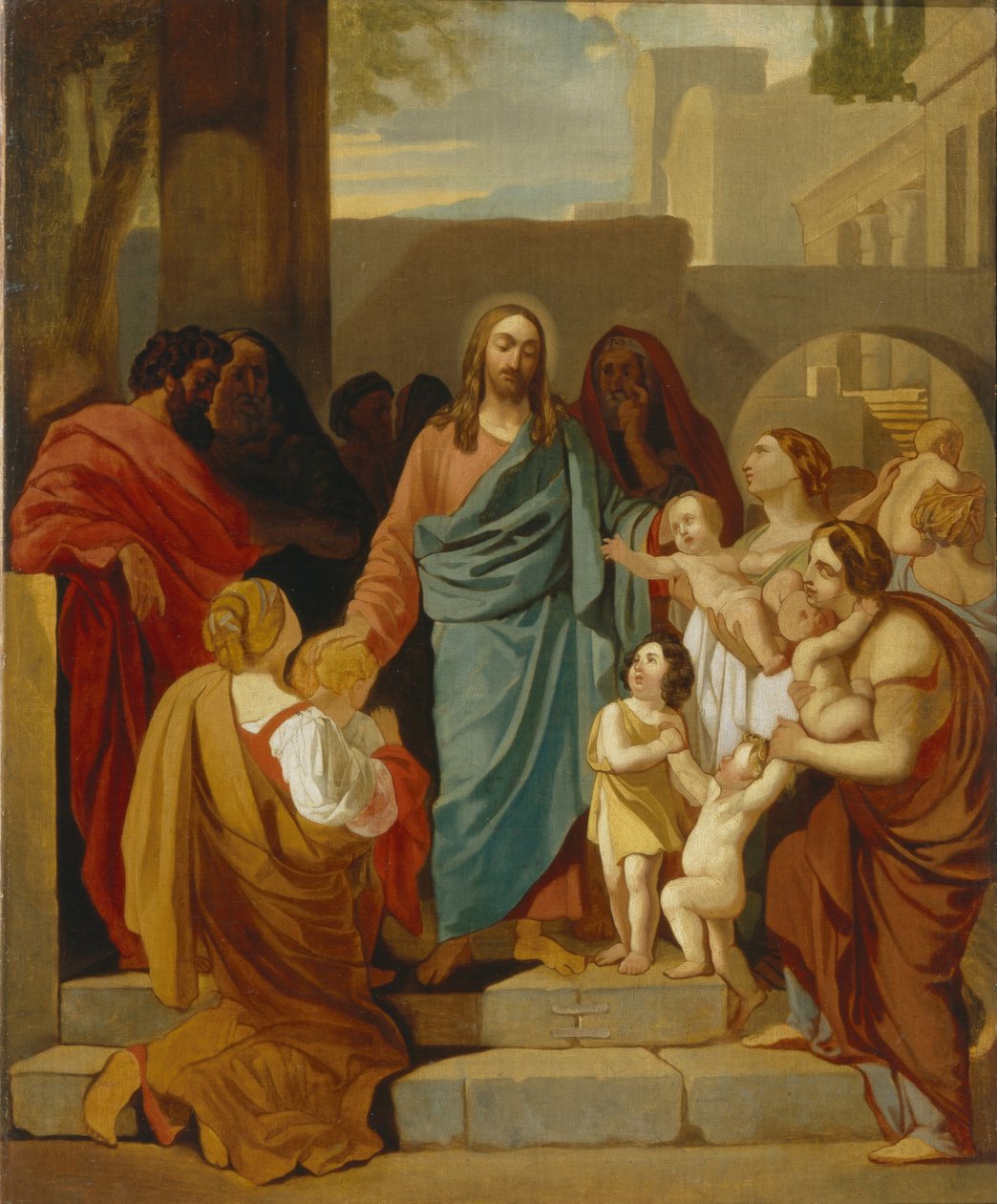 Kristus siunaa lapsia, 1824 tekijältä Karl Pavlovich Bryullov