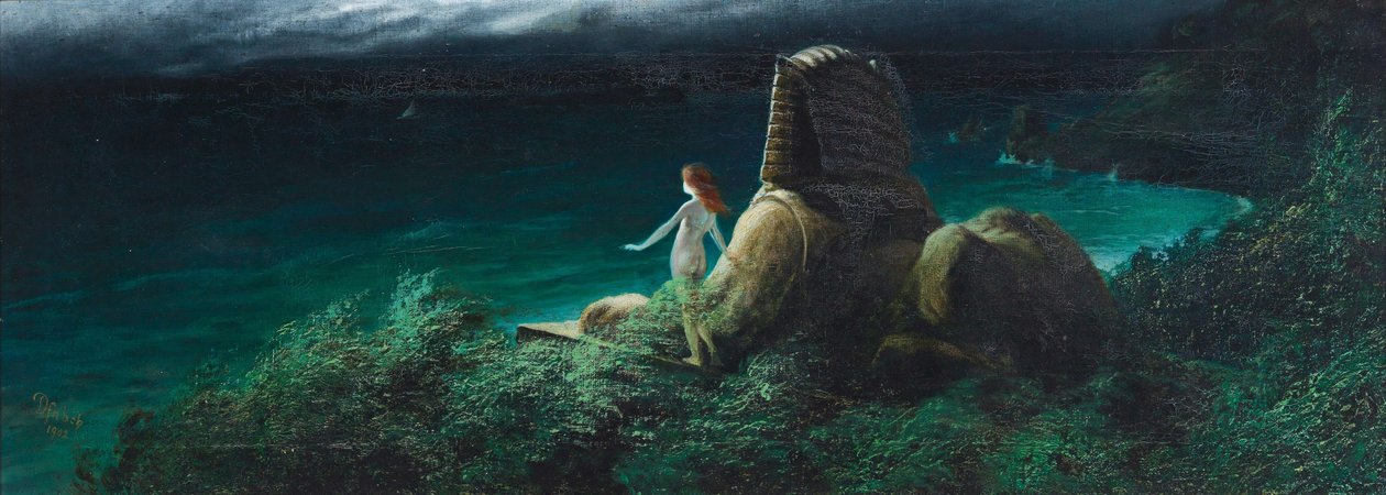 Sfinksi Undinen kanssa, 1902. tekijältä Karl Wilhelm Diefenbach