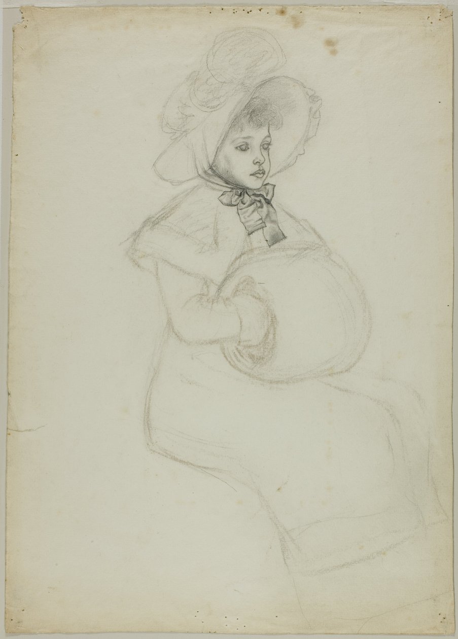 Istuva tyttö ja Muff tekijältä Kate Greenaway