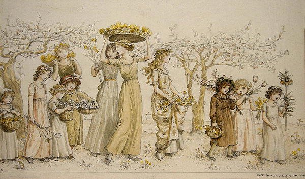 Kevät tekijältä Kate Greenaway
