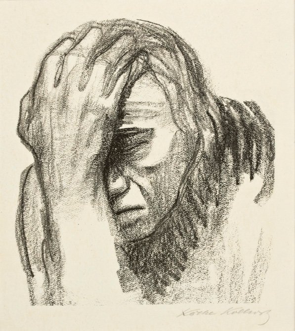 Nainen ajattelee tekijältä Käthe Kollwitz
