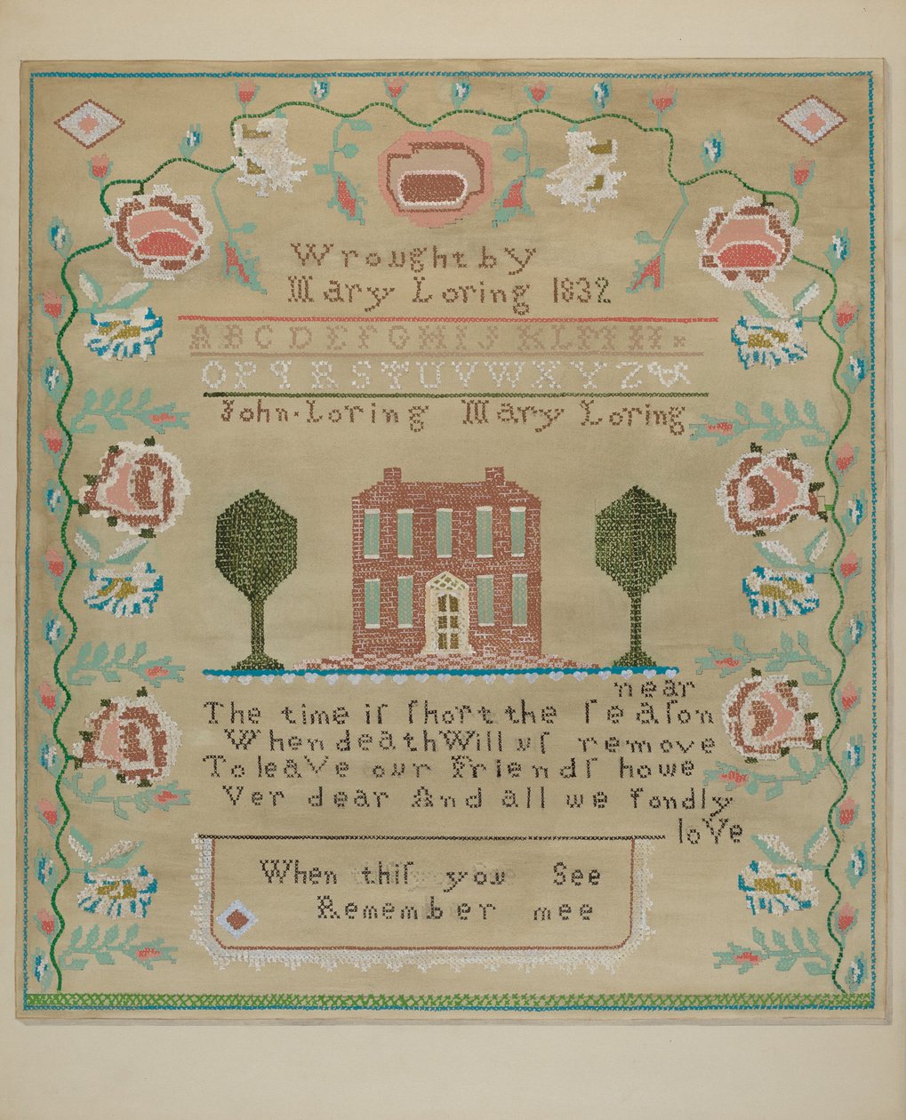 Sampler, c. 1937. tekijältä Katherine Hastings