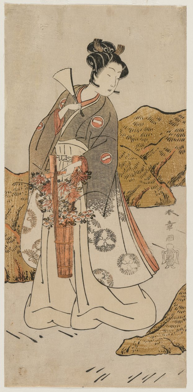 Ichikawa Monnosuke II temppelisivuna tekijältä Katsukawa Shunsho