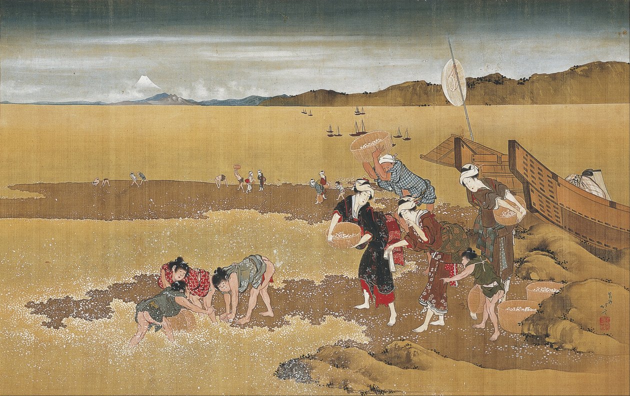 Shell Gathering tekijältä Katsushika Hokusai