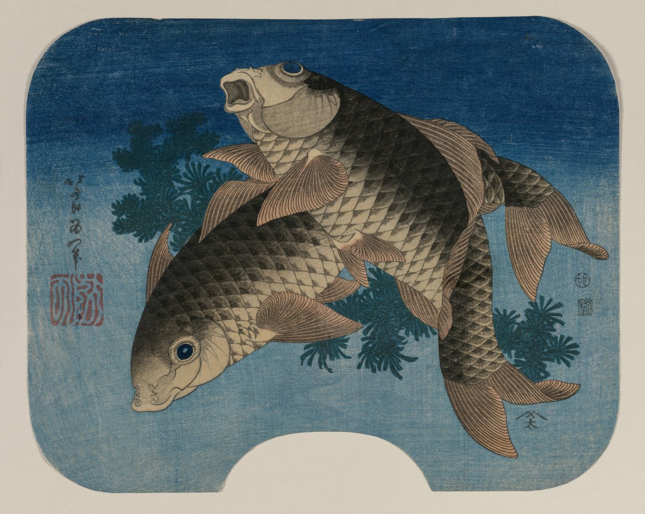 Karppien uinti vesirikkailla, 1831. tekijältä Katsushika Hokusai