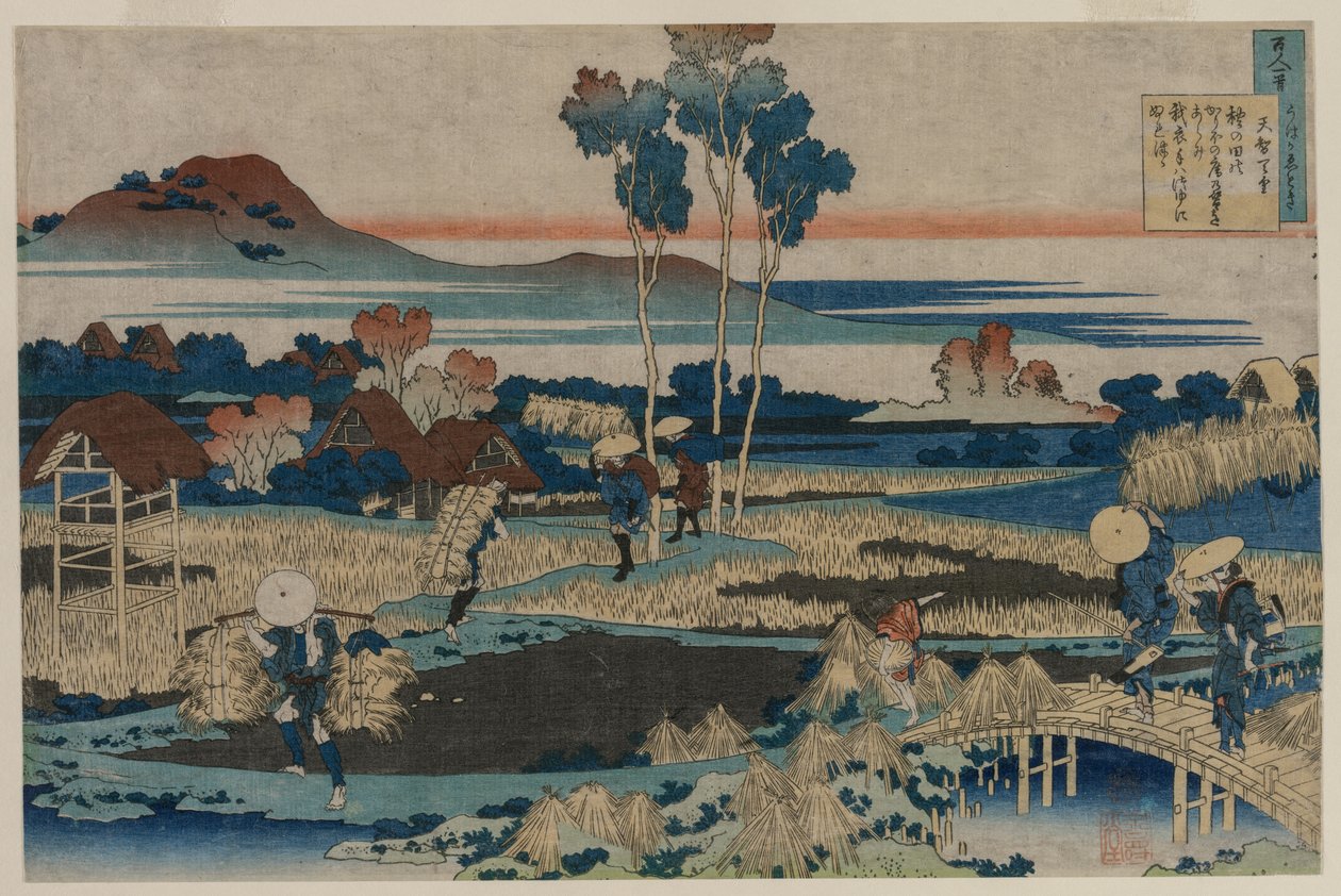 Keisari Tenchin runo..., 1835-36. tekijältä Katsushika Hokusai
