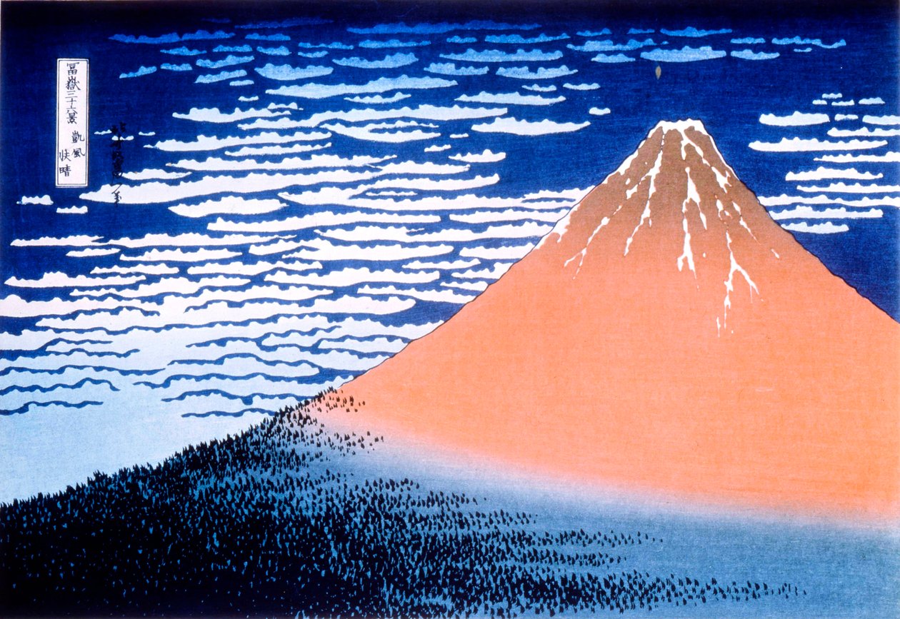 Punainen Fuji, 1823-1831. tekijältä Katsushika Hokusai