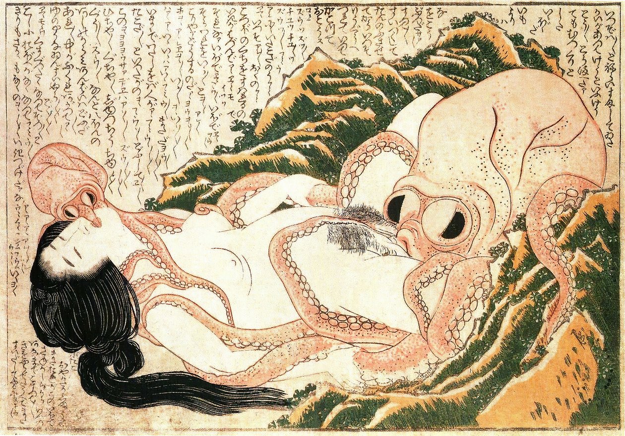 Kalastajien vaimon unelma tekijältä Katsushika Hokusai
